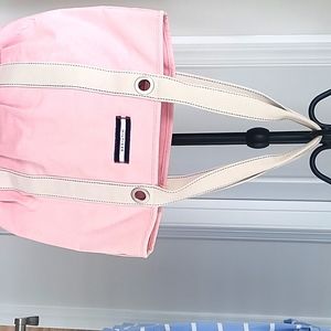 Pink Tommy Hilfiger canvas tote